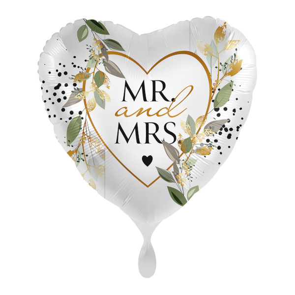 Bal�nek f�liov� srdce Mr. and Mrs. 43 cm