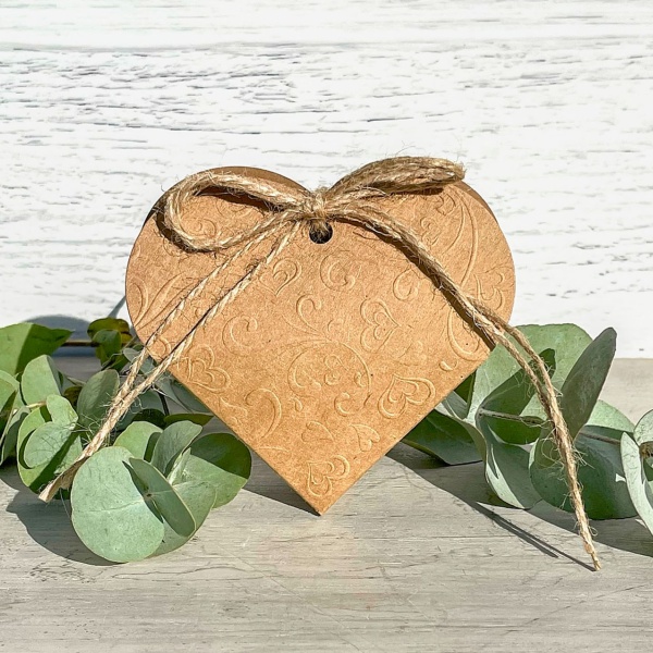 KRABI�KA d�rkov� Srdce p��rodn� 10x9,5x3,3cm 4ks