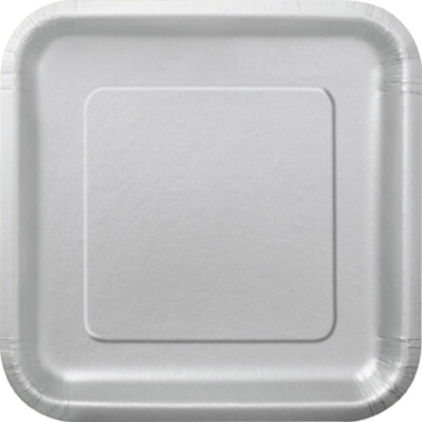 TAL��E pap�rov� �tvercov� st��brn� 23x23cm 14ks