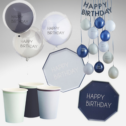 Blue Happy Birthday