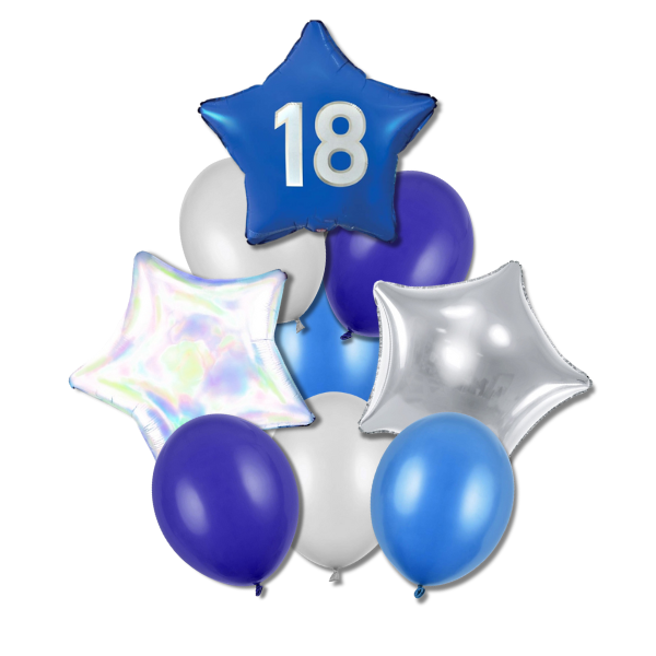 Balonkov� set - 18. narozeniny Hv�zda modr�