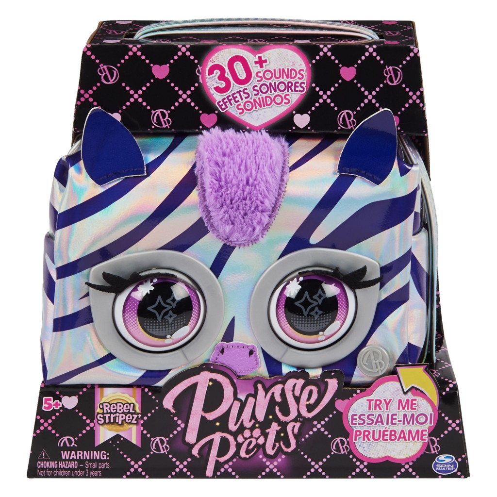 Purse Pets Metalick� interaktivn� kabelka zebra