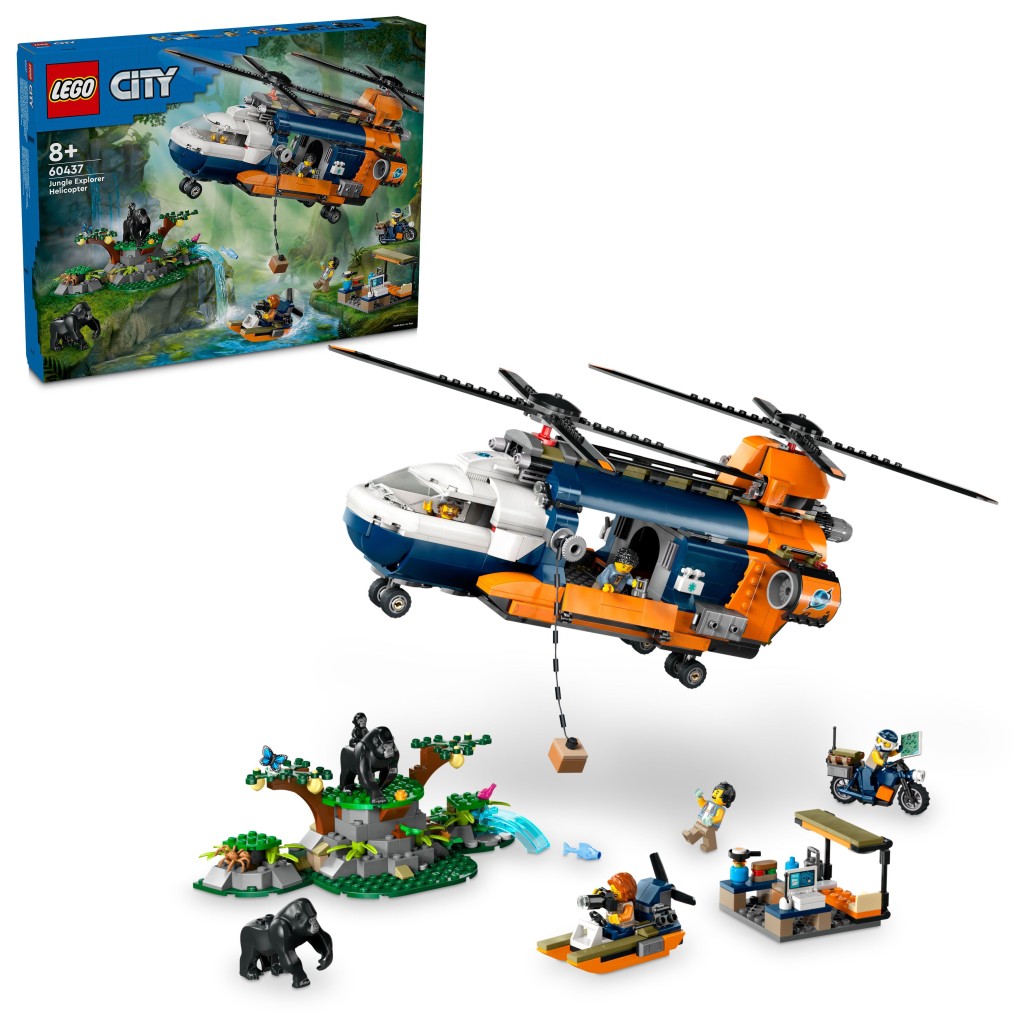 LEGO� City 60437 Helikopt�ra na pr�zkum d�ungle v z�kladn�m t�bo�e