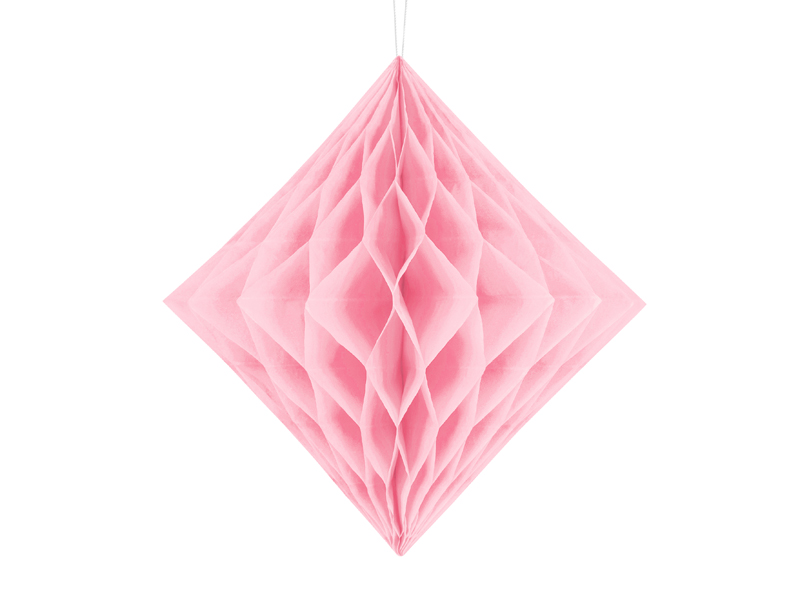 Pap�rov� diamant, sv�tle r��ov�, 30cm