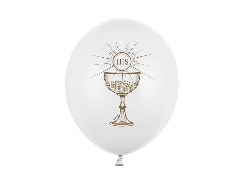 Bal�nky 30cm, IHS, Pastelov� �ist� B�l� (1 bal. / 6 ks.)