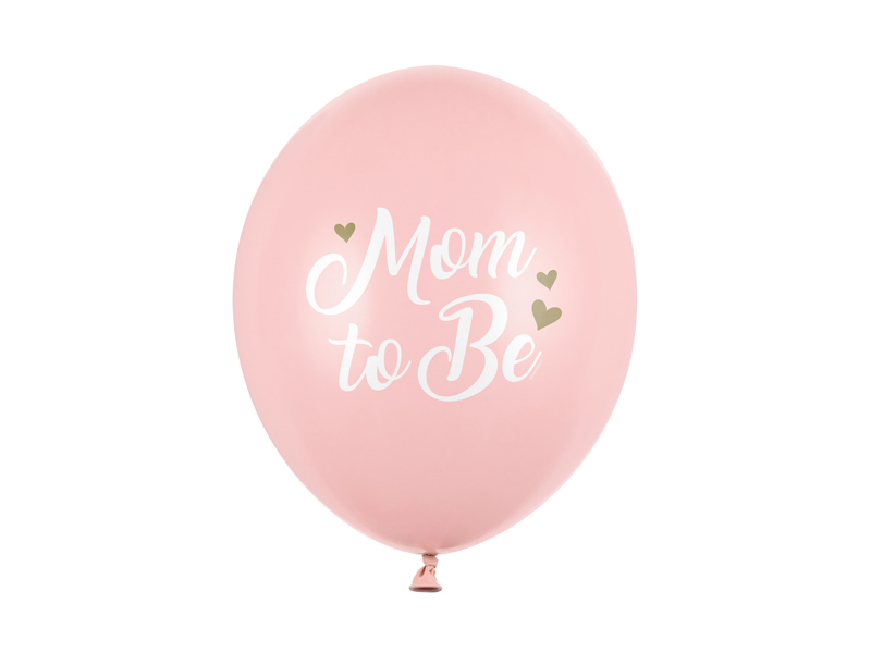 Bal�nky 30 cm, Mom to Be, Pastelov� R��ov� (1 bal. / 6 ks)