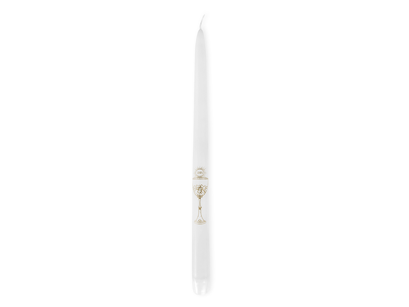 Komunijn� sv��ky, b�l�, 29cm (1 bal. / 4 ks)