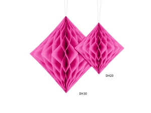 Pap�rov� diamant, tmav� r��ov�, 30cm