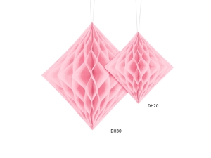 Pap�rov� diamant, sv�tle r��ov�, 30cm