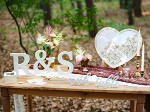 D�ev�n� n�pis Wish table, b�l�, 40x10cm