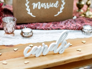 D�ev�n� n�pis Cards, b�l�, 20x10cm