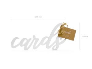 D�ev�n� n�pis Cards, b�l�, 20x10cm