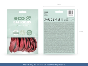 Bal�nky Eco 26cm metalizovan�, �erven� (1 bal. / 10 ks)