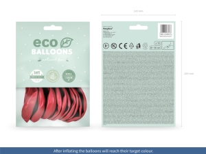 Bal�nky Eco 26cm metalizovan�, sv�tle �erven� (1 bal. / 10 ks)