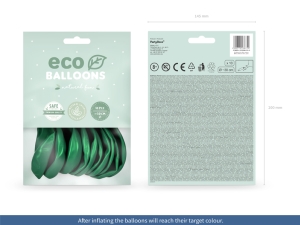 Bal�nky Eco 26cm metalizovan�, zelen� (1 bal. / 10 ks)