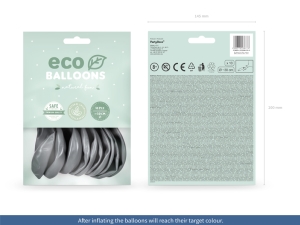 Balonky Eco 26cm metalick�, st��brn� (1 bal. / 10 ks)