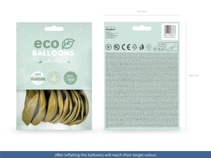 Eco balonky 26cm metalick�, sv�tl� zlat� (1 bal. / 10 ks)