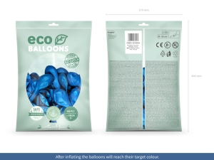 Eco Bal�nky 30cm metalizovan�, modr� (1 bal. / 100 ks)