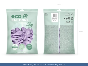 Eco bal�nky 30 cm metalick�, fialov� (1 bal. / 100 ks.)