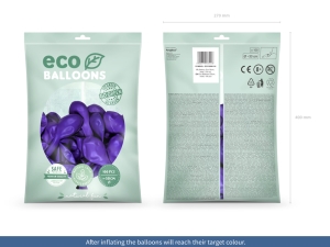 Bal�nky Eco 30cm metalizovan�, fialov� (1 bal. / 100 ks)