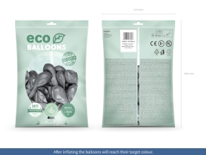 Bal�nky Eco 30cm metalizovan�, st��brn� (1 bal. / 100 ks)
