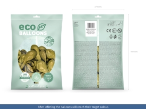 Eco bal�nky 30cm metalick�, sv�tl� zlat� (1 bal. / 100 ks)