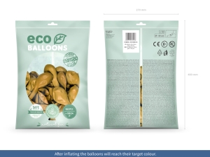 Bal�nky Eco 30cm metalizovan�, zlat� (1 bal./100 ks)