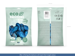 Eco Bal�nky 30cm metalizovan�, tmav� modr� (1 bal. / 100 ks)