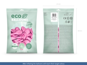 Bal�nky Eco 30cm metalizovan�, r��ov� (1 bal. / 100 ks)