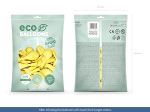 Balonky Eco 30cm metalizovan�, sv�tl� �lut� (1 bal. / 100 ks.)