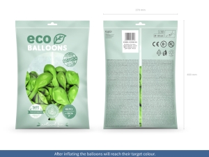 Bal�nky Eco 30cm metalizovan�, zelen� jablko (1 balen� / 100 ks)