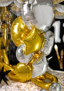 Bal�nek f�liov� kulat� Pastylka, 45 cm, st��brn�