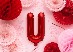 Foliov� bal�n P�smeno ''U'', 35cm, �erven�