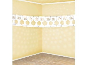 Pap�rov� girlanda Kielich, b�l�, 3m