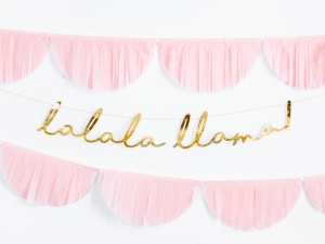 Baner Lama - Lalala Llama, zlat�, 12,5x82cm