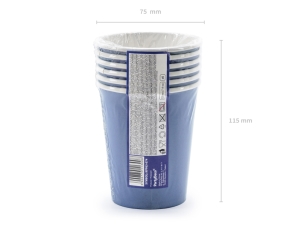 Kel�mky Happy B'day!, modr�, 220ml (1 balen� / 6 ks)