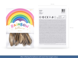 Bal�nky Rainbow 23 cm metalizovan�, zlat� (1 bal. / 10 ks)
