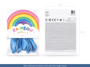 Bal�nky Rainbow 30cm metalizovan�, modr� (1 bal. / 10 ks)