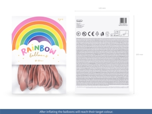 Bal�nky Rainbow 30 cm metalizovan�, r��ov� zlato (1 bal. / 10 ks)