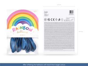 Bal�nky Rainbow 30cm metalizovan�, tmav� modr� (1 bal. / 10 ks)