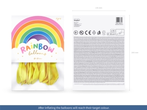 Metalizovan� bal�nky Rainbow 30 cm, �lut� (1 bal. / 10 ks)