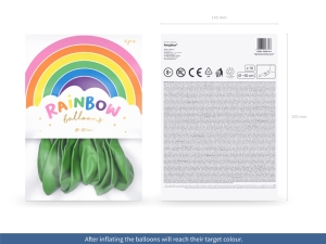 Bal�nky Rainbow 30cm metalizovan�, sv�tle zelen� (1 bal. / 10 ks)