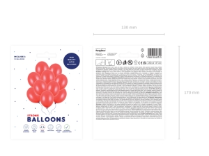 Bal�nky Strong 27 cm, Metallic Poppy Red (1 balen� / 10 ks)