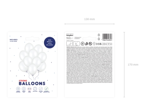Bal�nky Strong 27cm, Metallic Pure White (1 balen� / 10 ks)
