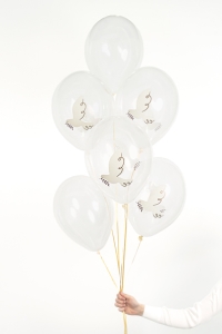 Bal�nky 30 cm, Holub, Crystal Clear (1 balen� / 6 ks)