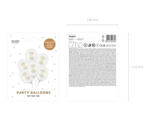 Bal�nky 30cm, IHS, Metallic Pure White (1 bal. / 6 ks.)
