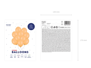 Bal�nky Strong 30cm, Pastelov� Jasn� Oran�ov� (1 bal. / 10 ks)