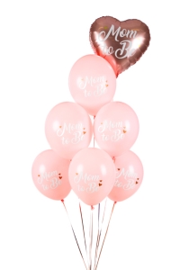 Bal�nky 30 cm, Mom to Be, Pastelov� R��ov� (1 bal. / 6 ks)