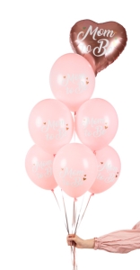 Bal�nky 30 cm, Mom to Be, Pastelov� R��ov� (1 bal. / 6 ks)