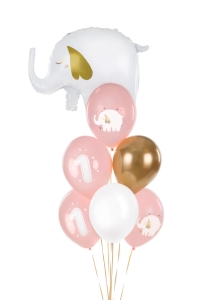 Bal�nky 30 cm, Prvn� narozeniny, Baby pink (1 bal. / 50 ks)